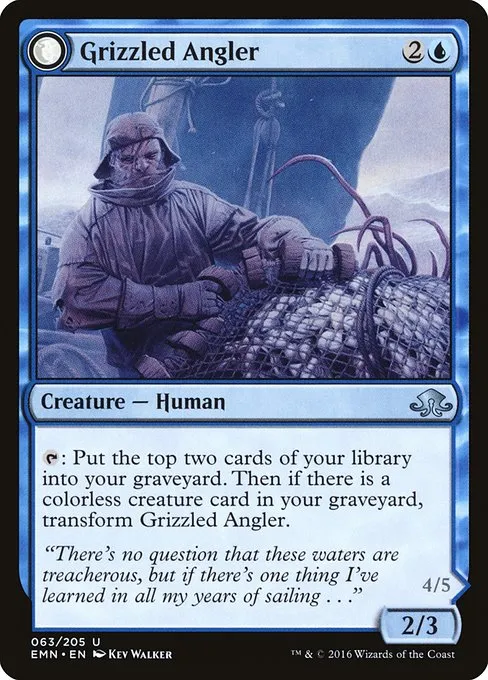 Grizzled Angler // Grisly Anglerfish · Eldritch Moon 63/208