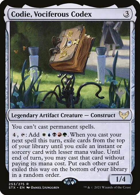 Codie, Vociferous Codex · Strixhaven: School of Mages Promos 253p/164