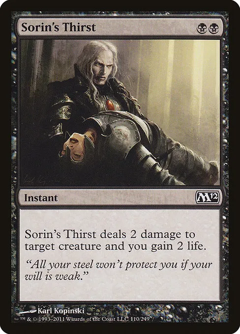 Sorin's Thirst · Magic 2012 110/249