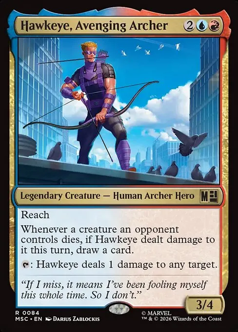 Hawkeye, Avenging Archer · Marvel Super Heroes Commander 84/9