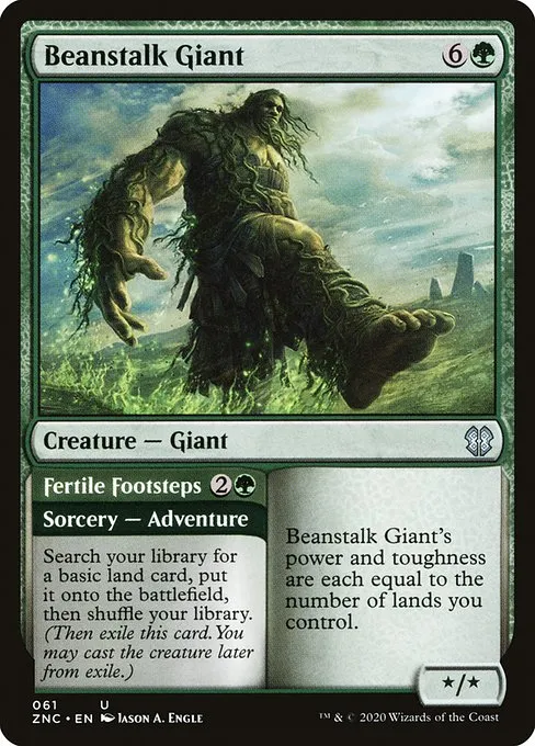 Beanstalk Giant // Fertile Footsteps · Zendikar Rising Commander 61/142