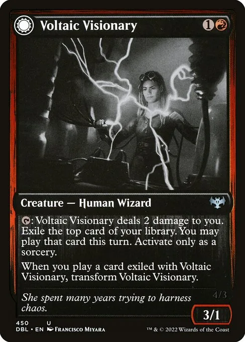 Voltaic Visionary // Volt-Charged Berserker · Innistrad: Double Feature 450/535