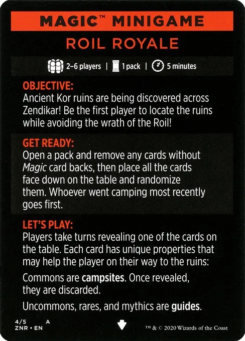 Roil Royale // Roil Royale (cont'd) · Zendikar Rising Minigames 4/5