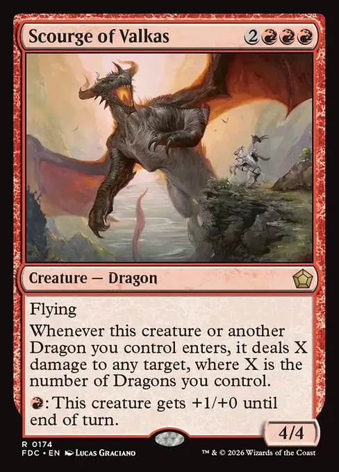 Scourge of Valkas · Foundations Commander 174/3