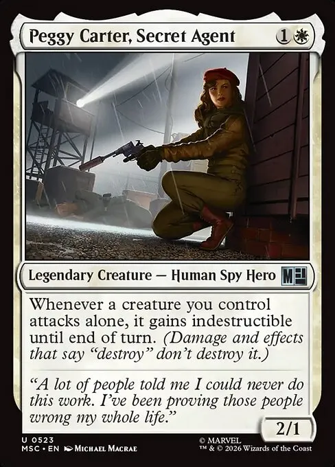Peggy Carter, Secret Agent · Marvel Super Heroes Commander 523/9