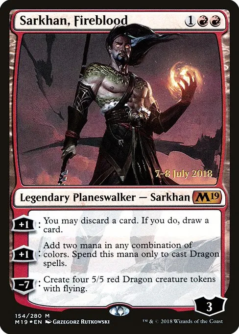 Sarkhan, Fireblood · Core Set 2019 Promos 154s/95