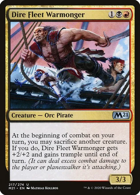 Dire Fleet Warmonger · Core Set 2021 217/397