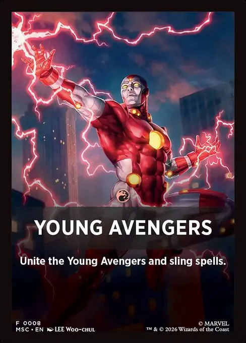 Young Avengers · Marvel Super Heroes Jumpstart Front Cards 8/61
