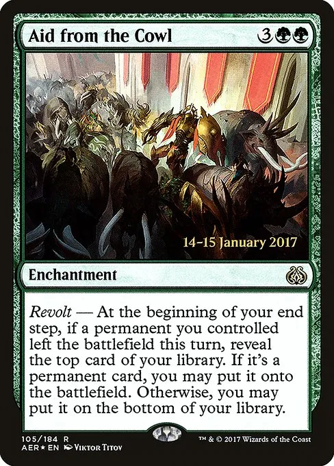 Aid from the Cowl · Aether Revolt Promos 105s/65