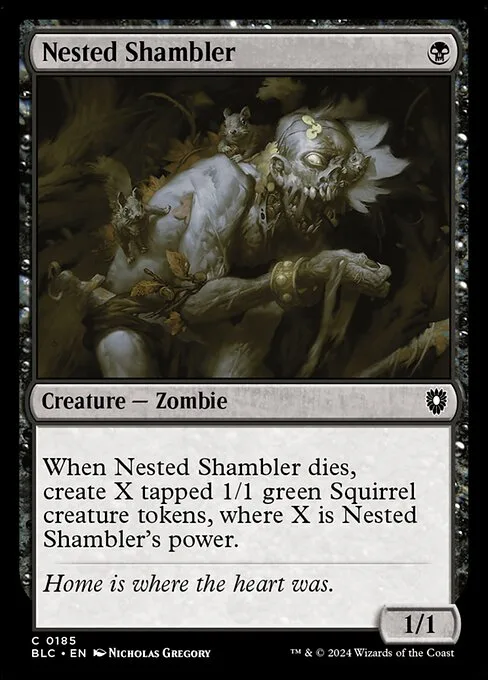 Nested Shambler · Bloomburrow Commander 185/356