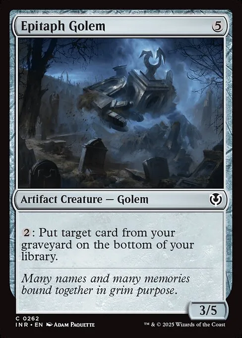 Epitaph Golem · Innistrad Remastered 262/495