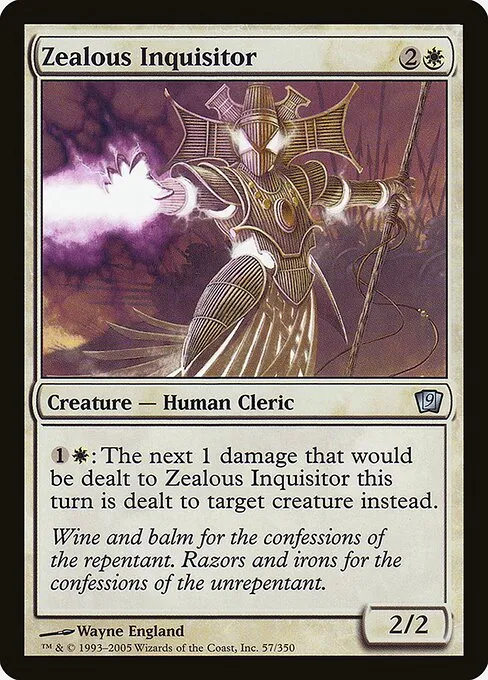Zealous Inquisitor · Ninth Edition 57★/710