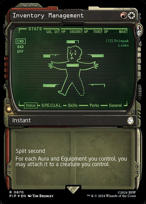 Inventory Management · Fallout 870/1068