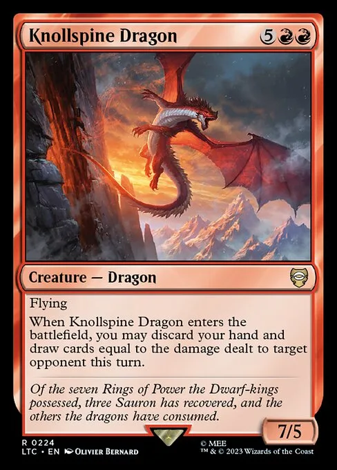 Knollspine Dragon · Tales of Middle-earth Commander 224/591