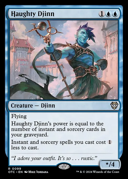 Haughty Djinn · Outlaws of Thunder Junction Commander 99/342