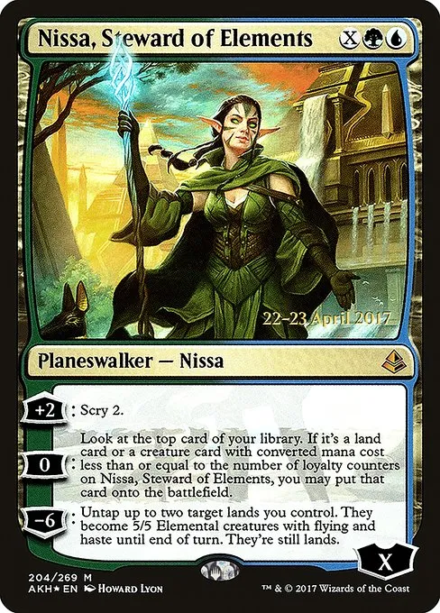 Nissa, Steward of Elements · Amonkhet Promos 204s/77