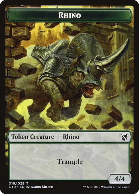 Rhino · Commander 2019 Tokens 18/29