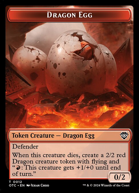 Dragon Egg · Outlaws of Thunder Junction Commander Tokens 12/41