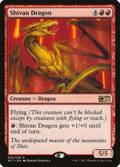 Shivan Dragon · Welcome Deck 2017 22/30