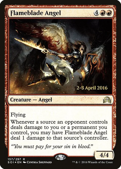 Flameblade Angel · Shadows over Innistrad Promos 157s/90