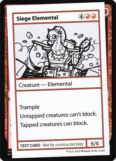 Siege Elemental · Mystery Booster Playtest Cards 2021 64/121