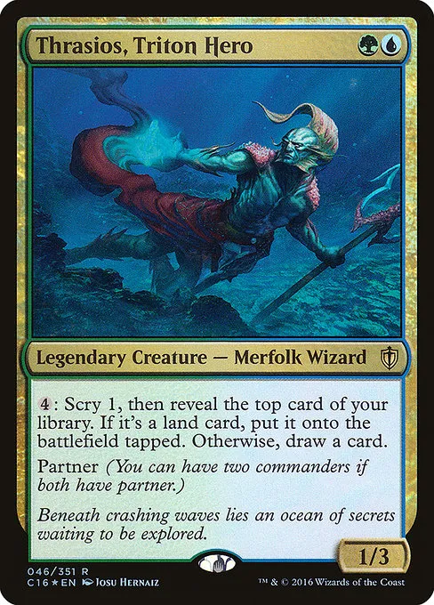 Thrasios, Triton Hero · Commander 2016 46/351
