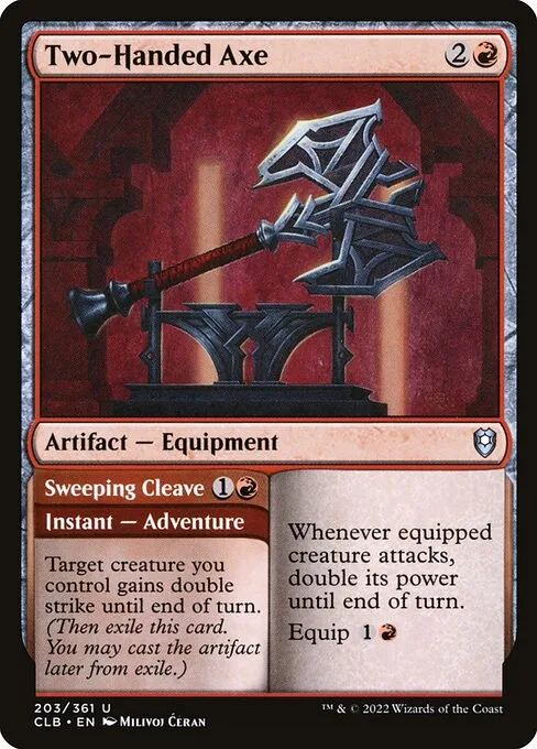 Two-Handed Axe // Sweeping Cleave · Commander Legends: Battle for Baldur's Gate 203/936