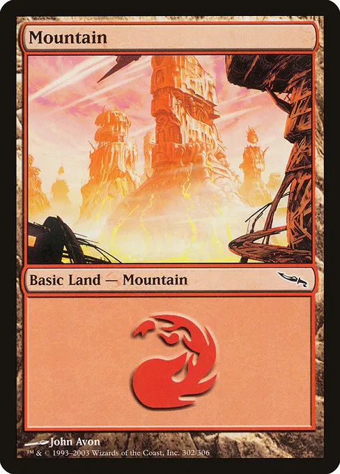 Mountain · Mirrodin 302/306