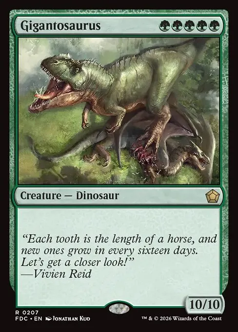 Gigantosaurus · Foundations Commander 207/3