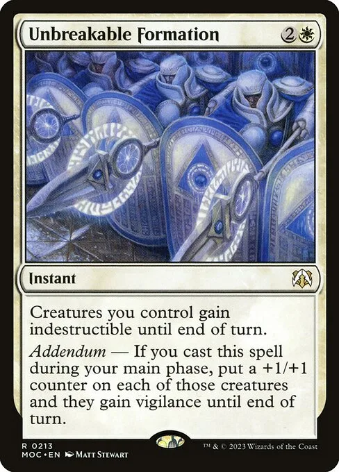 Unbreakable Formation · March of the Machine Commander 213/450
