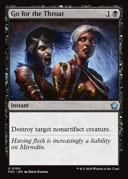 Go for the Throat · Foundations Commander 100/3