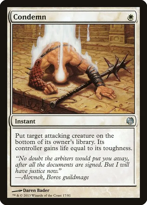 Condemn · Duel Decks: Heroes vs. Monsters 17/81