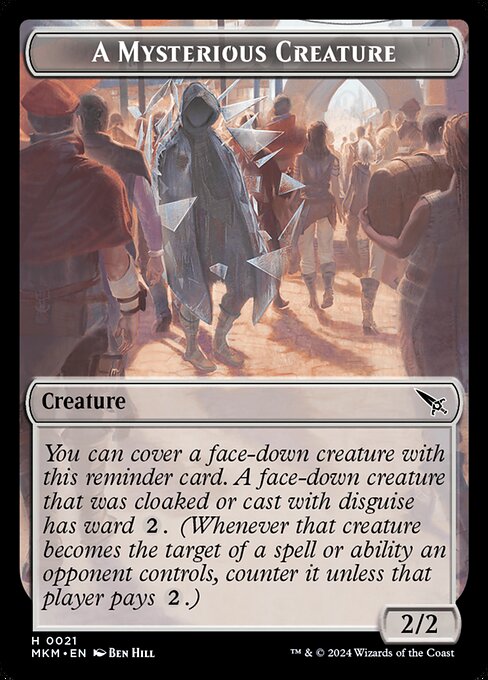 A Mysterious Creature · Murders at Karlov Manor Tokens 21/22