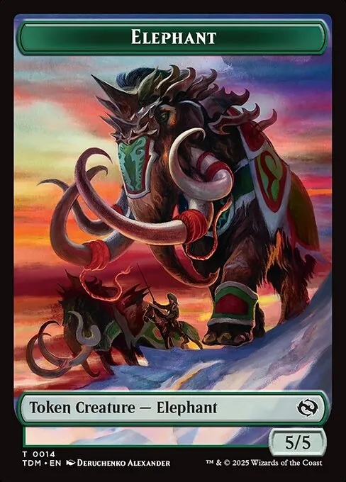 Elephant · Tarkir: Dragonstorm Tokens 14/16