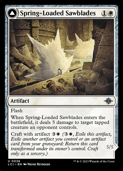 Spring-Loaded Sawblades // Bladewheel Chariot · The Lost Caverns of Ixalan 36/416