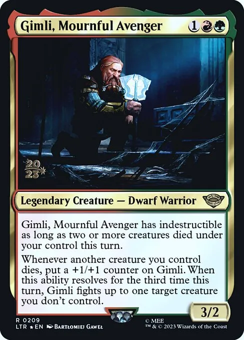 Gimli, Mournful Avenger · Tales of Middle-earth Promos 209s/86