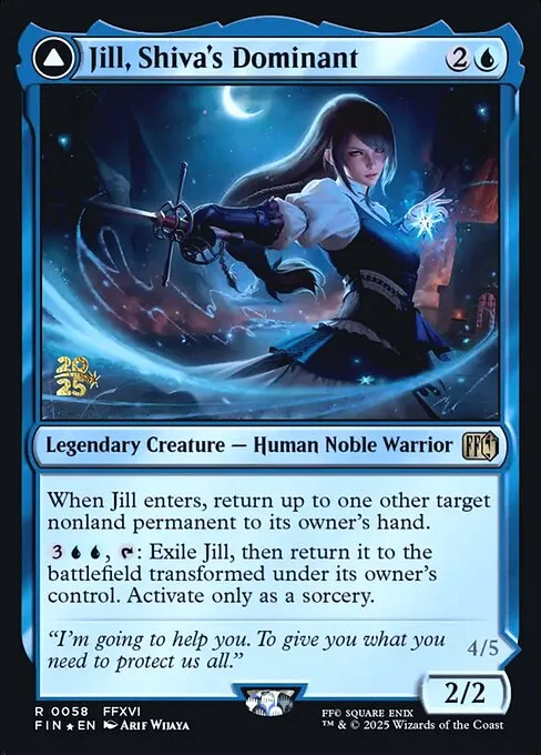 Jill, Shiva's Dominant // Shiva, Warden of Ice · Final Fantasy Promos 58s/94