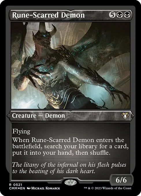 Rune-Scarred Demon · Commander Masters 521/1067