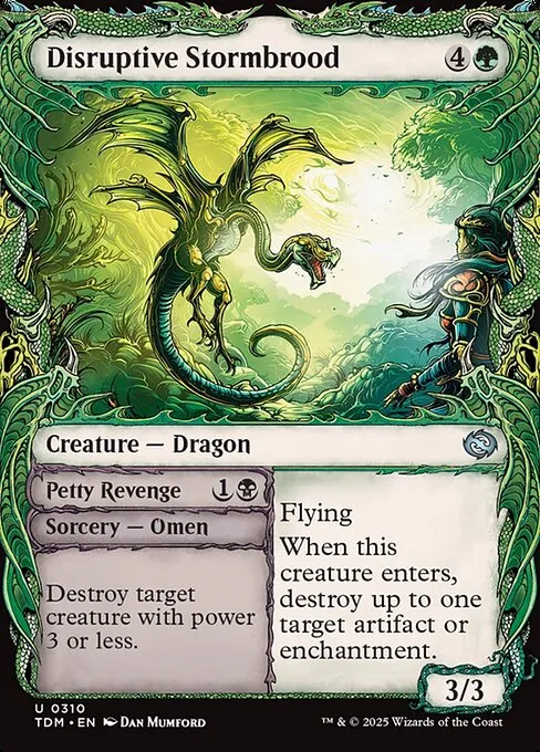 Disruptive Stormbrood // Petty Revenge · Tarkir: Dragonstorm 310/427