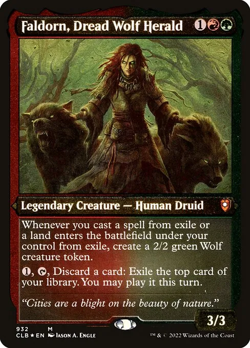 Faldorn, Dread Wolf Herald · Commander Legends: Battle for Baldur's Gate 932/936