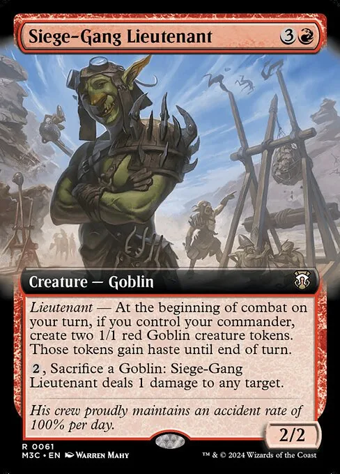 Siege-Gang Lieutenant · Modern Horizons 3 Commander 61/398