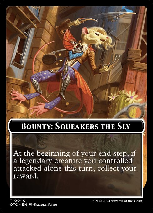 Bounty: Squeakers the Sly // Wanted! · Outlaws of Thunder Junction Commander Tokens 40/41