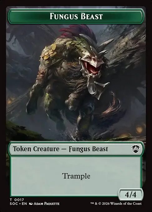 Fungus Beast · Secrets of Strixhaven Commander Tokens 17/30