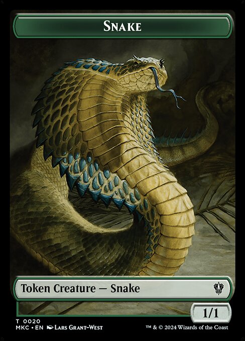 Snake · Murders at Karlov Manor Commander Tokens 20/31