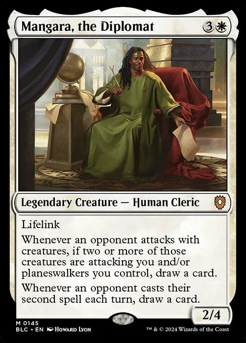 Mangara, the Diplomat · Bloomburrow Commander 145/356