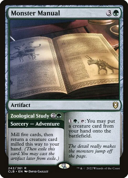 Monster Manual // Zoological Study · Commander Legends: Battle for Baldur's Gate 242/936