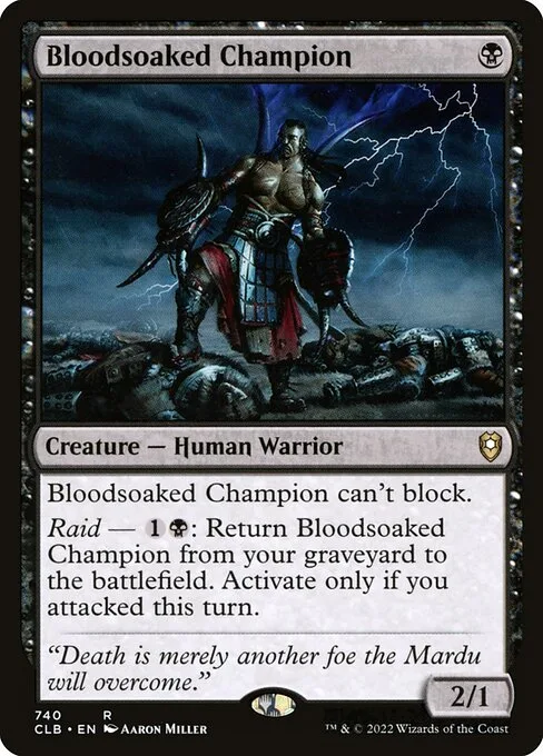 Bloodsoaked Champion · Commander Legends: Battle for Baldur's Gate 740/936