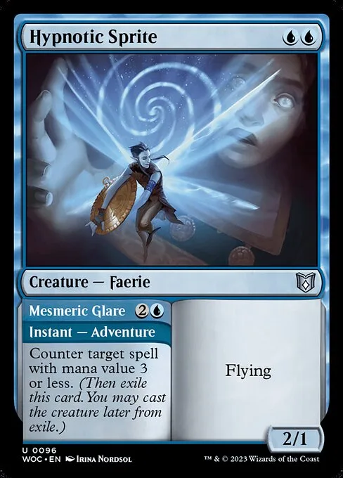 Hypnotic Sprite // Mesmeric Glare · Wilds of Eldraine Commander 96/173