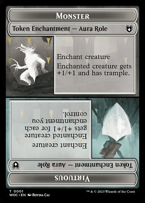 Monster // Virtuous · Wilds of Eldraine Commander Tokens 1/10