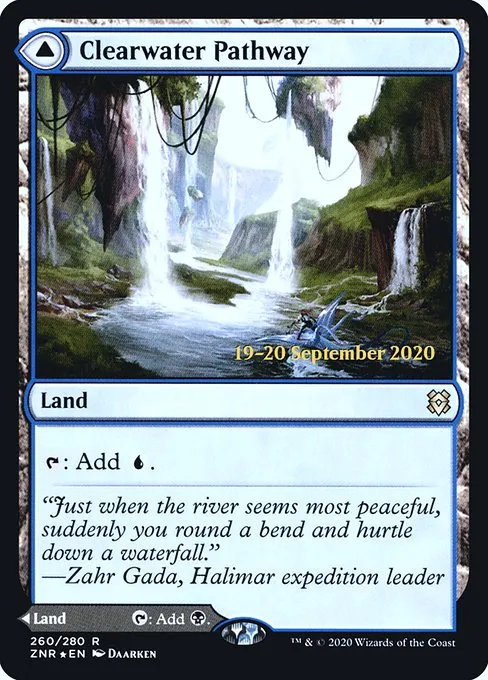 Clearwater Pathway // Murkwater Pathway · Zendikar Rising Promos 260s/153